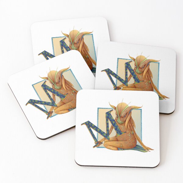 Item preview, Letter M - Alphabet - Monster - Guardian and Protector designed and sold by Gretchen Deahl.