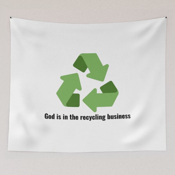 Item preview, God is in the recycling business V3 Black Lettering designed and sold by Family Journey with God.
