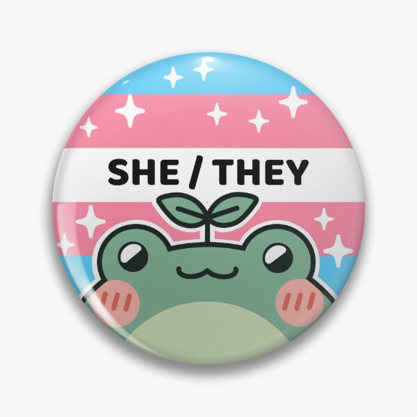Item preview, Pride Frog: She/They Transgender Flag designed and sold by kaleidoink designs.