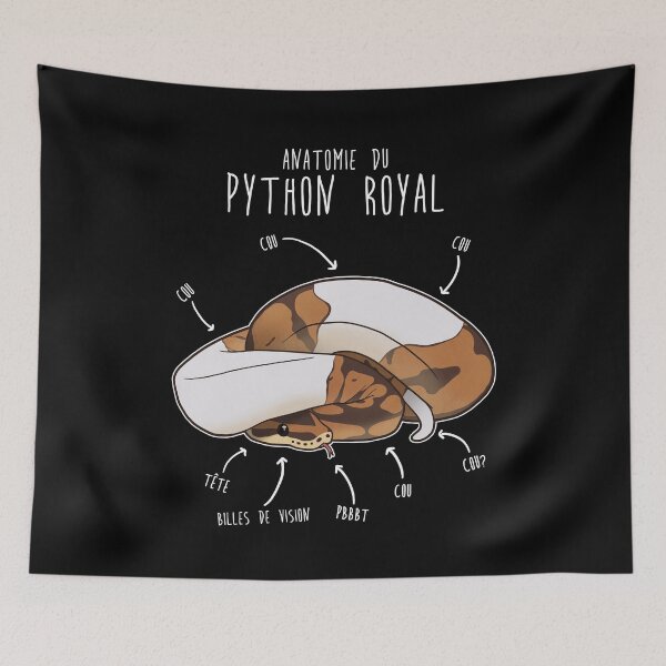 Item preview, Anatomie Du Python Royal, Français Piebald Ball Python designed and sold by Clara Hollins.