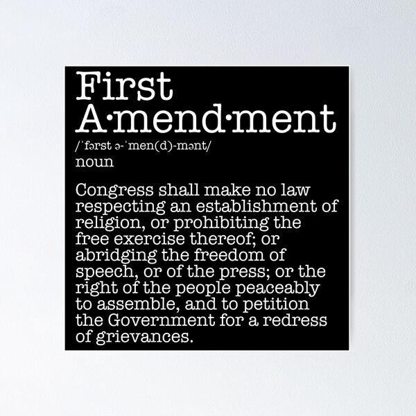 First Amendment Constitution Free Speech Poster