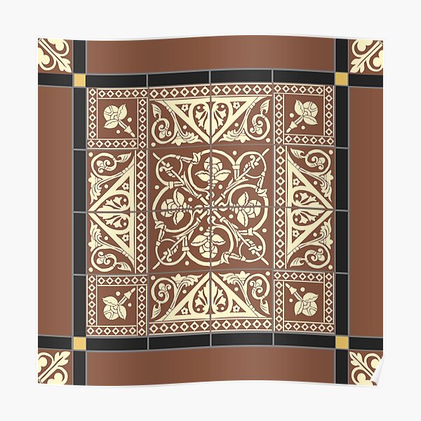 Chester Floral Tiles Poster