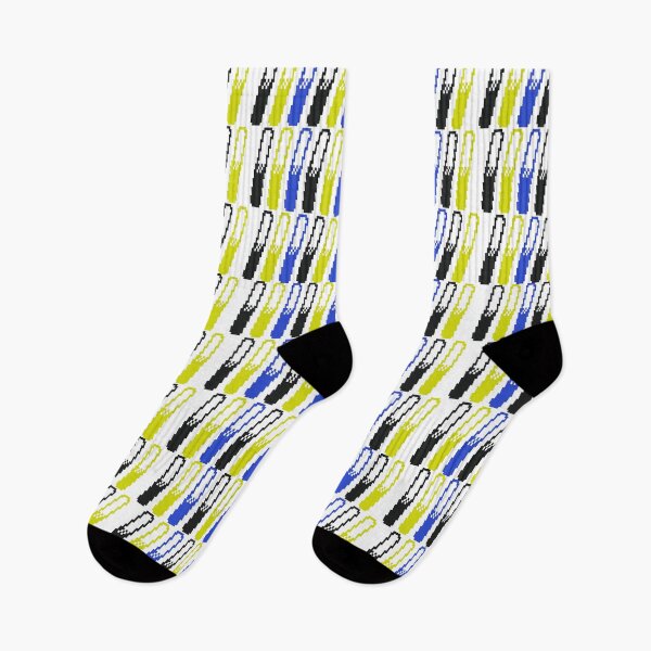 Item preview, Blue, Yellow, Black Pixelated Diagonal Lines Pattern designed and sold by TheJadeCat.