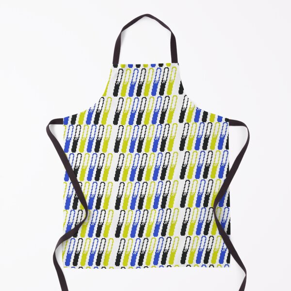 Item preview, Blue, Yellow, Black Pixelated Diagonal Lines Pattern designed and sold by TheJadeCat.
