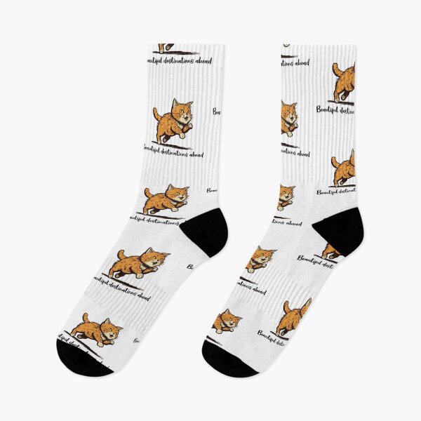 Item preview, Orange Cat Beautiful Destinations Ahead designed and sold by Necessaire.