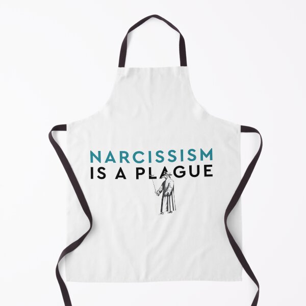 Item preview, Narcissism Is A Plague Teal Turquoise And Black Minimalist Typographic Design designed and sold by Zazizu.