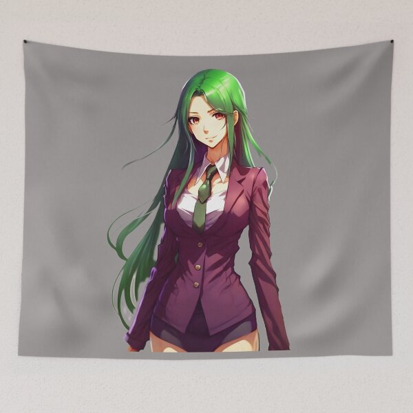 Item preview, Green Haired Beautiful Goth Girl designed and sold by Artificial-i-23.