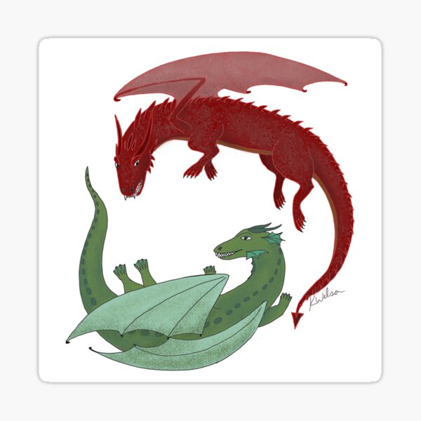 Dragons in Flight Sticker