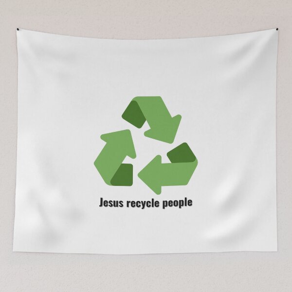Item preview, Jesus Recycle People Black Lettering V3 designed and sold by Family Journey with God.