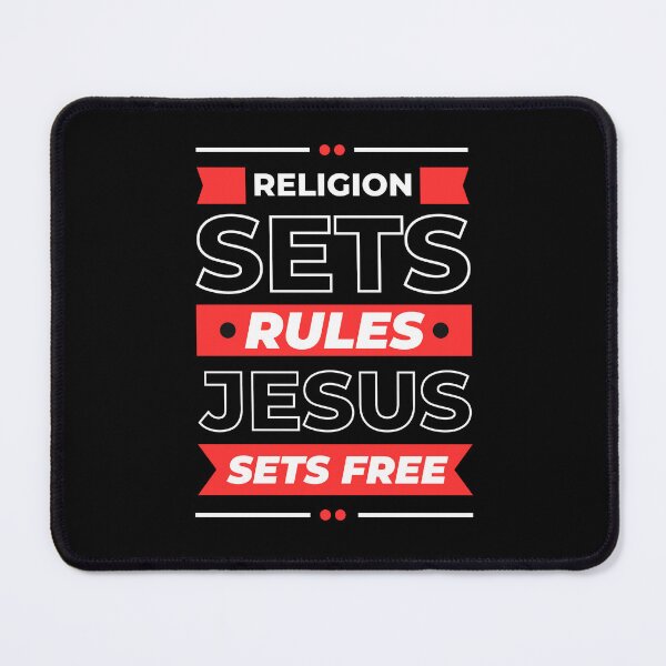 Item preview, Religion Sets Rules, Jesus Sets Free | Christian Typography designed and sold by Prayingwarrior.
