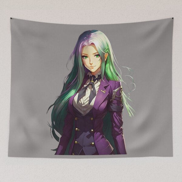 Item preview, Green Haired Beautiful Goth Girl designed and sold by Artificial-i-23.