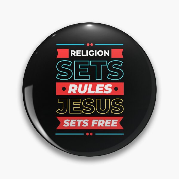 Item preview, Religion Sets Rules, Jesus Sets Free | Christian Typography designed and sold by Prayingwarrior.