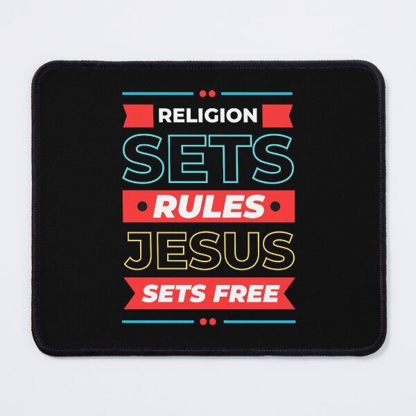 Item preview, Religion Sets Rules, Jesus Sets Free | Christian Typography designed and sold by Prayingwarrior.