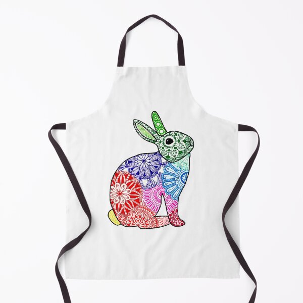 Item preview, Rainbow mandala rabbit designed and sold by Calen Picard-Carroll.