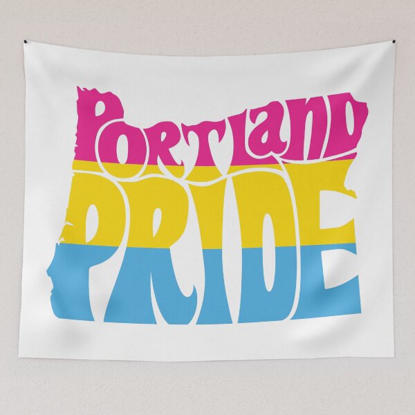 Item preview, Portland Pride Festival - Pan Sexual - Oregon Silhouette - No BG designed and sold by LaLunaWinters.