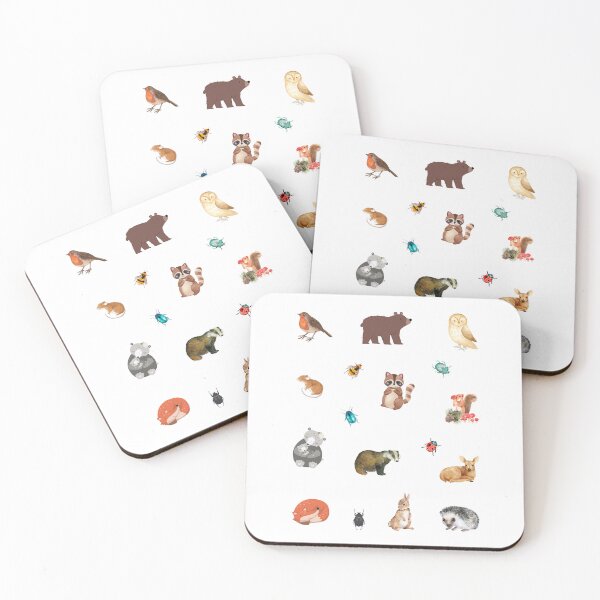 Item preview, Cute Woodland Animals Wall Art Sticker Pack for Animal Lovers  designed and sold by haRexia.