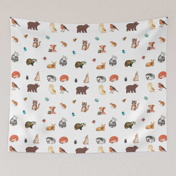 Item preview, Cute Woodland Animals Wall Art Sticker Pack for Animal Lovers  designed and sold by haRexia.