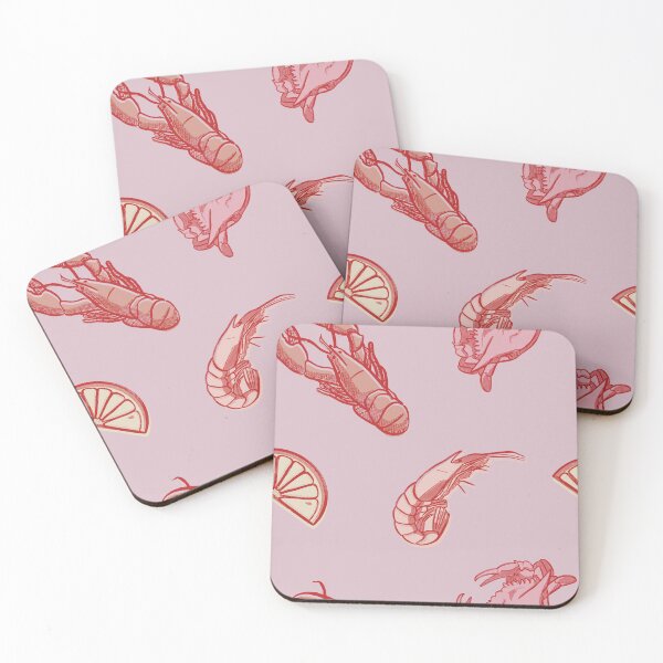 Item preview, Seafood Cocktail red on pink designed and sold by LucyFaulke.