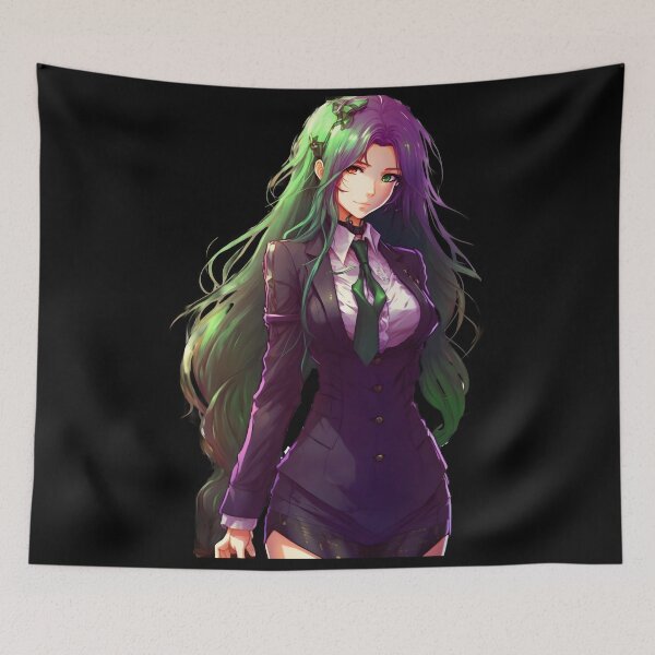 Item preview, Green Haired Beautiful Goth Girl designed and sold by Artificial-i-23.