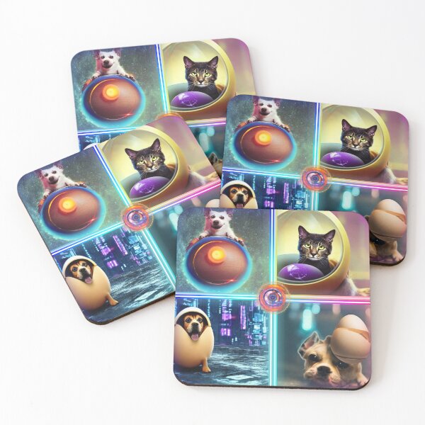 Item preview, Cats and dogs in the eggs in cosmos Cats and dogs in the eggs in cosmos designed and sold by CzartyMarty.