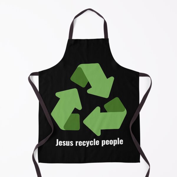 Aperçu de l'œuvre Jésus recycle les gens en lettres blanches V3 créée et vendue par Family Journey with God.