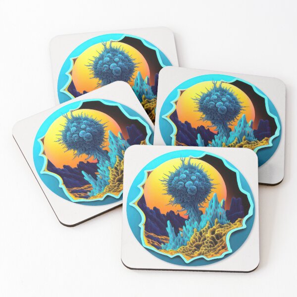 Item preview, mandelbulb badge nature beautiful blue cartoon comic s 3-u-hq-scale-6_00x designed and sold by CosmicArtifact.