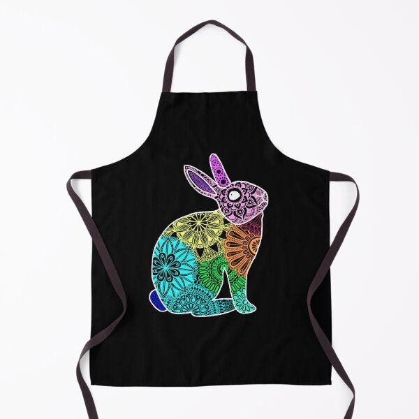 Item preview, Rainbow mandala rabbit designed and sold by Calen Picard-Carroll.