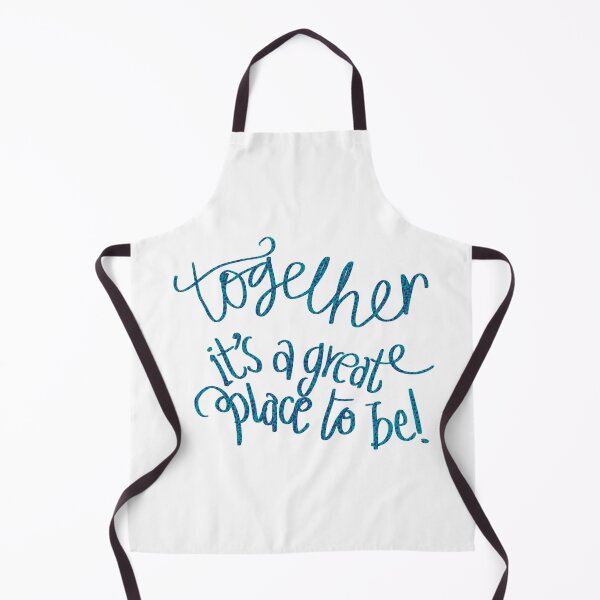 Item preview, Together is a great place to be typography blue designed and sold by chuckletuckle.