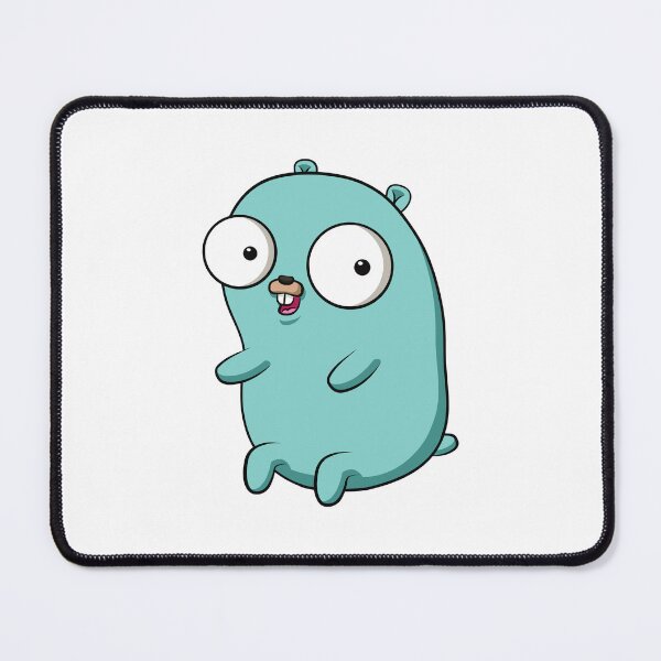 Item preview, The Go Gopher: Minimalistic Green Sitting Gopher (White) designed and sold by hellkni9ht.