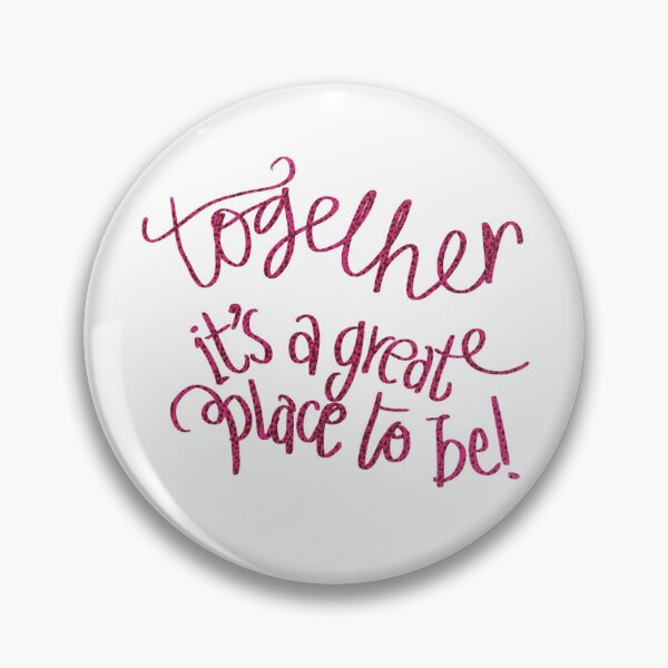 Item preview, Together is a great place to be typography magenta designed and sold by chuckletuckle.