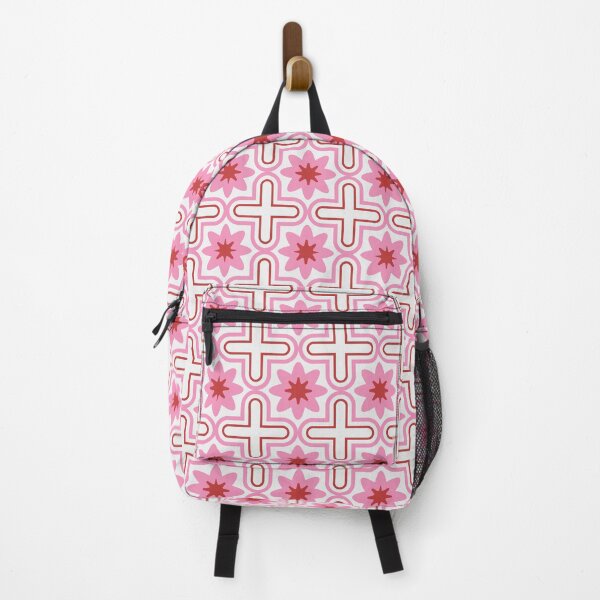 Item preview, Moroccan Red Pink Tiles Pattern Pattern Illustration, Pinks, White Circle Floral, Mediterranean Style designed and sold by Dazzline Designs.