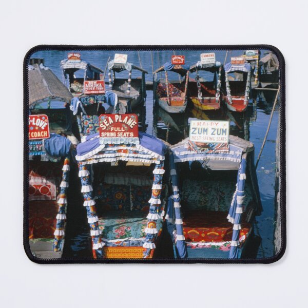 Item preview, 1970s - Colorful boats seen on Dal Lake, Kashmir, India designed and sold by thatwaslife.
