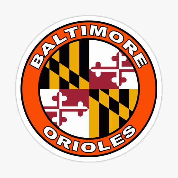 Baltimore Orioles Maryland Flag - Set of 5 Ultra Decals at Sticker