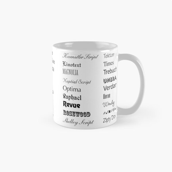 Item preview, Graphic Designers Font Mug designed and sold by khyphenj.