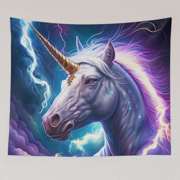 Item preview, Shimmering Unicorn Fantasy Art designed and sold by MissKosmic's Shop.