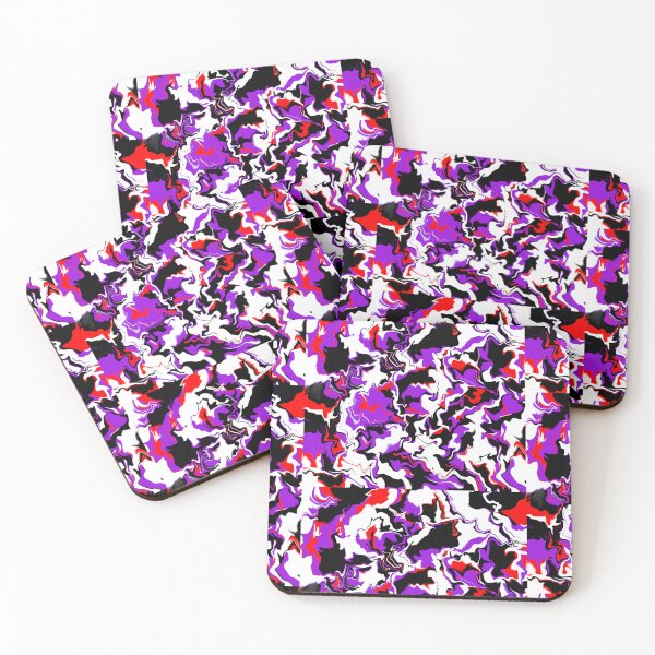 Item preview, Red Black Purple White Abstraction  designed and sold by awsomepatterns.