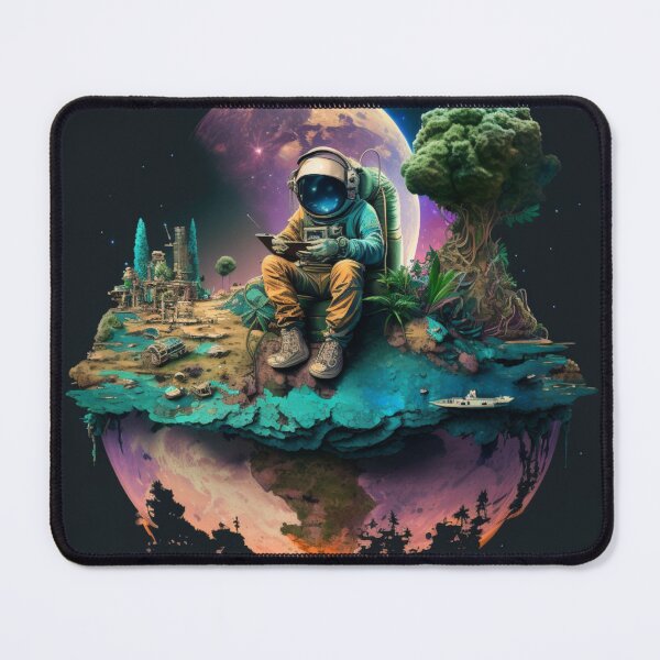Item preview, Astronaut Sitting on Planet designed and sold by AstronautAIArt.