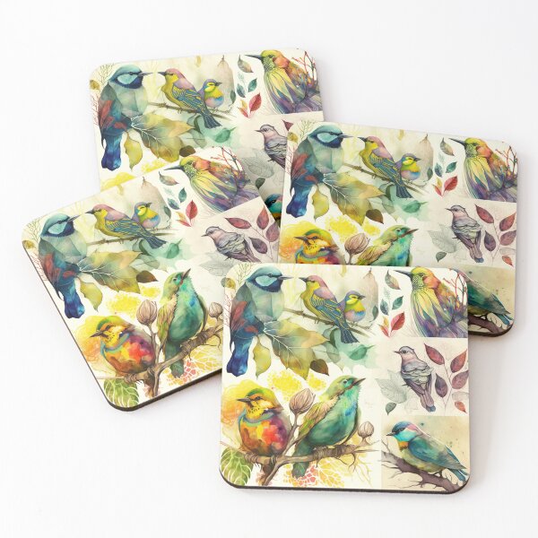 Item preview, everybirdy golder birds pattern designed and sold by printiesart.