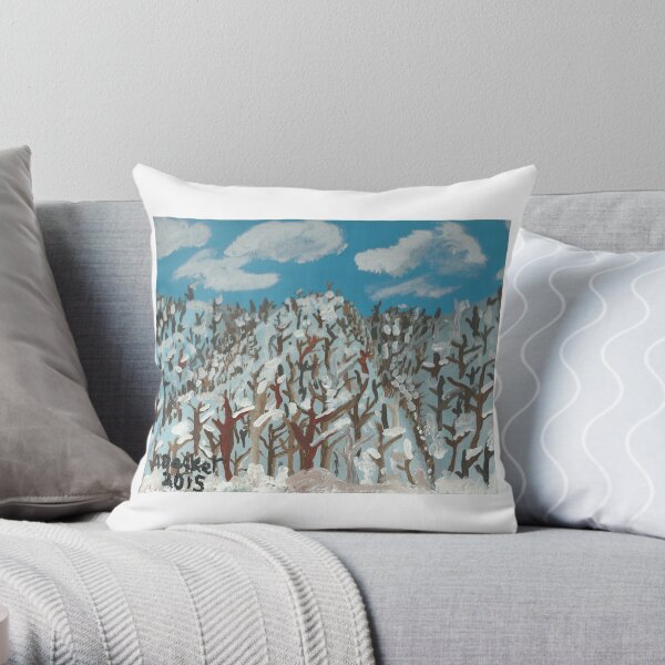 Snow Covered Mountains Throw Pillow