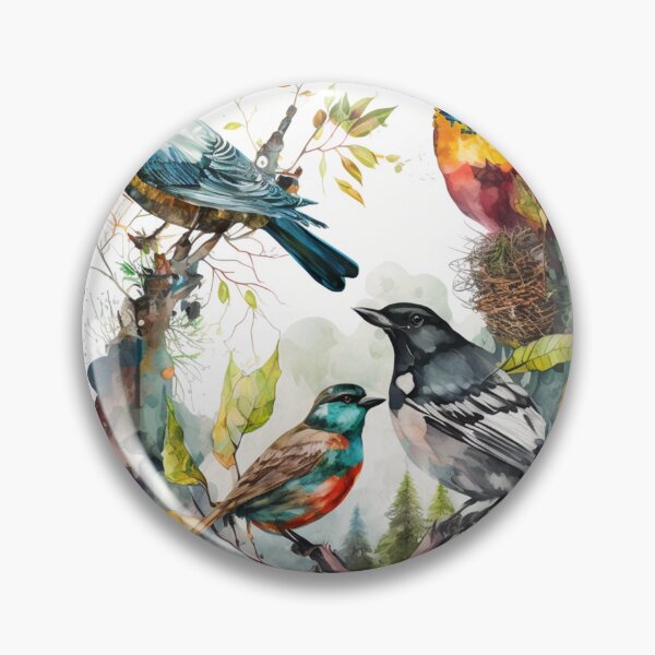Item preview, everybirdy golder birds pattern designed and sold by printiesart.