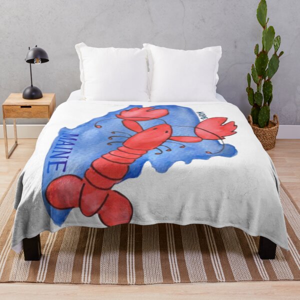 Item preview, Watercolor Maine Outline with Lobster designed and sold by Mainely-Crafts.