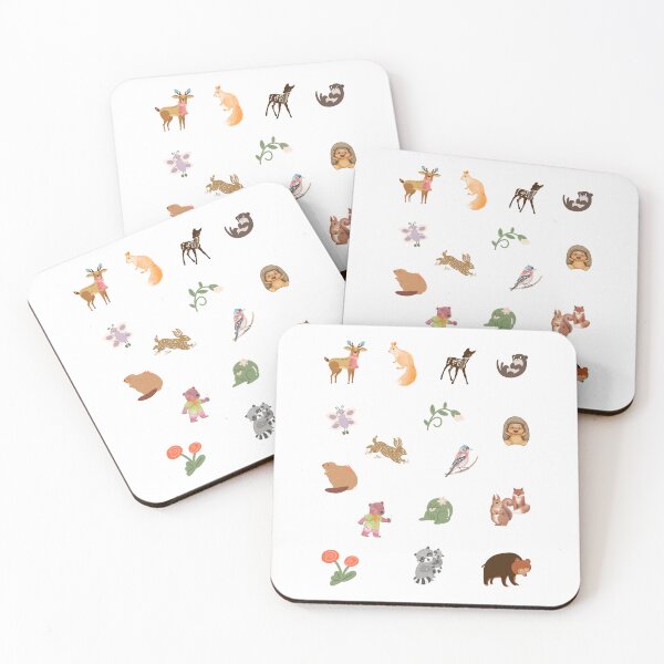 Item preview, Cute Woodland Animals Wall Art Sticker Pack for Animal Lovers  designed and sold by haRexia.