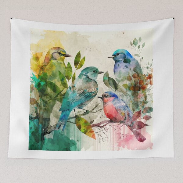 Item preview, everybirdy golder birds pattern designed and sold by printiesart.