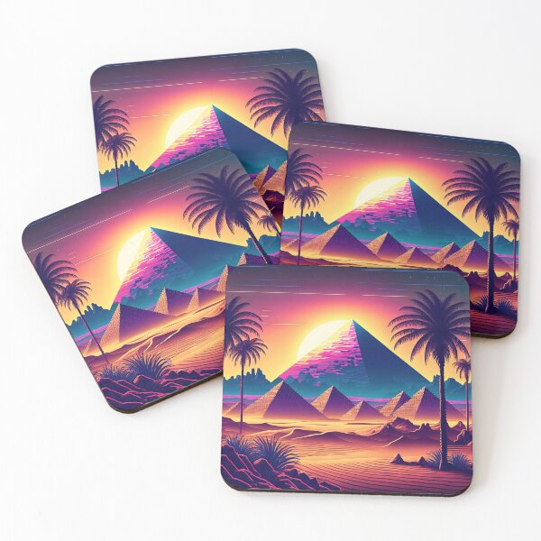 Item preview, Neon Oasis: Pyramids of the Future designed and sold by Mullet Monkey.