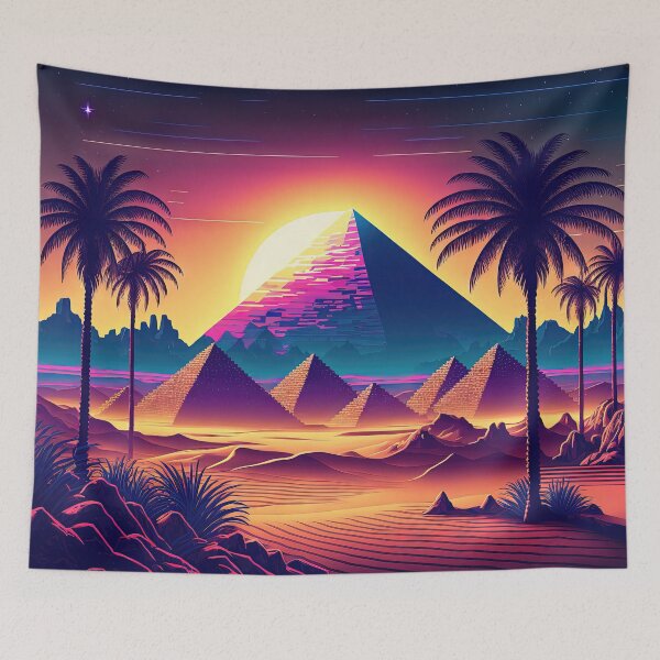 Item preview, Neon Oasis: Pyramids of the Future designed and sold by Mullet Monkey.