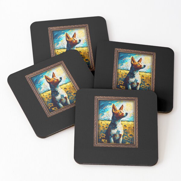 Item preview, Basenji Sunflower Painting Adorable Dog designed and sold by rafaeltto.