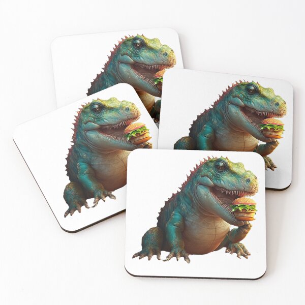 Item preview, Dinossaur eating a burguer designed and sold by Sr-vinnce.