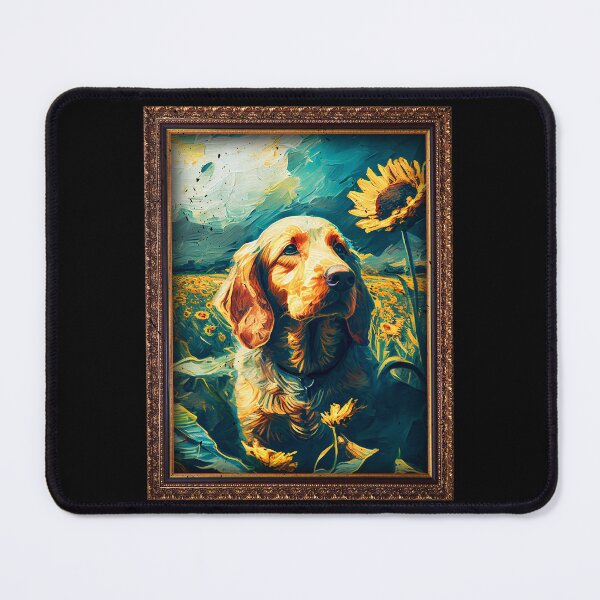 Artikelvorschau, Basset Fauve de Bretagne Sunflower Painting Adorable Dog entworfen und verkauft von rafaeltto.