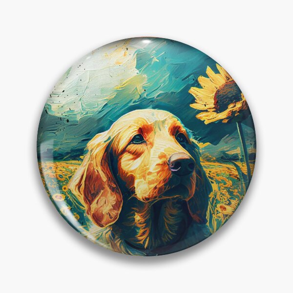 Item preview, Basset Fauve de Bretagne Sunflower Painting Adorable Dog designed and sold by rafaeltto.