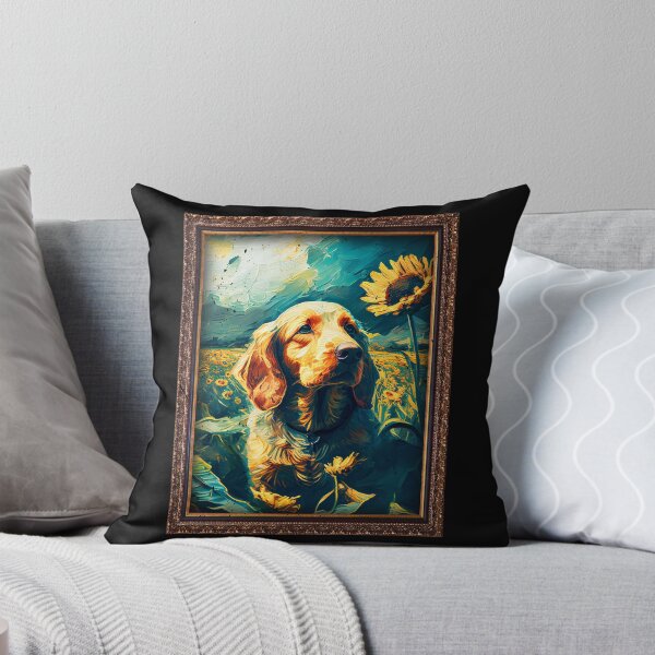 Item preview, Basset Fauve de Bretagne Sunflower Painting Adorable Dog designed and sold by rafaeltto.